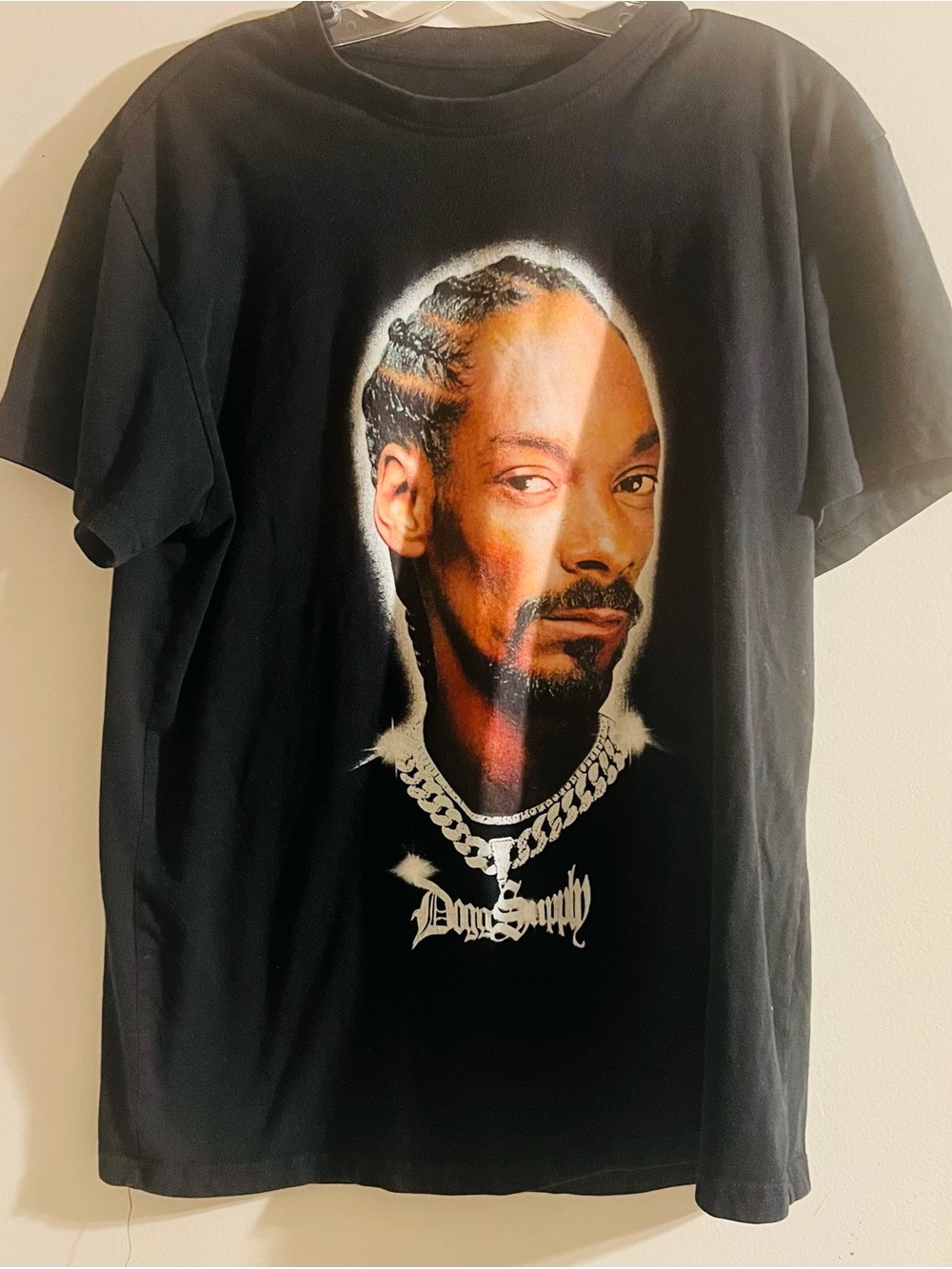 Snoop Dogg Black Graphic Men’s T‑Shirt with Portrait Print M